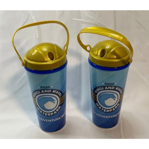 Wings & Waves Waterpark 2020 souvenir water bottle cup Whirley - Picture 1 of 10